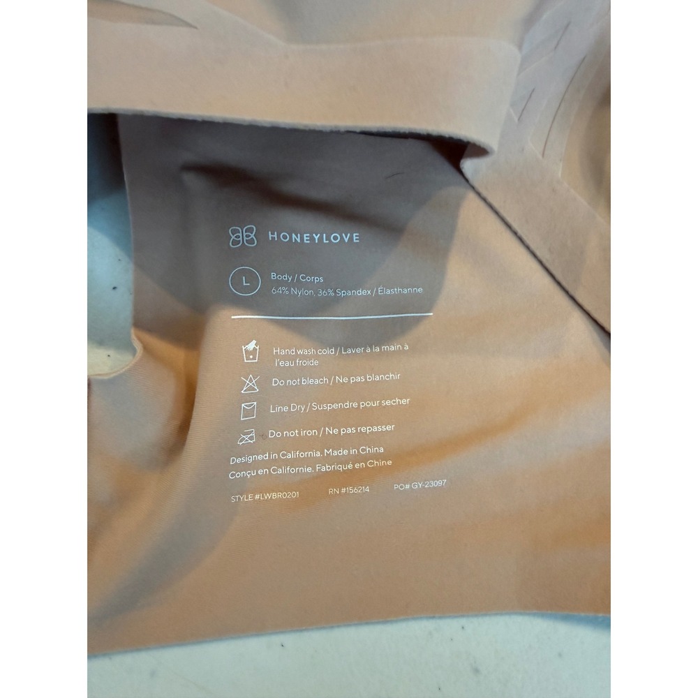 Honeylove Crossover Bra Sand Tan Wireless Seamless Support LWBR0201 Womens Large - Picture 6 of 7